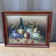 Tableau, nature morte aux raisins