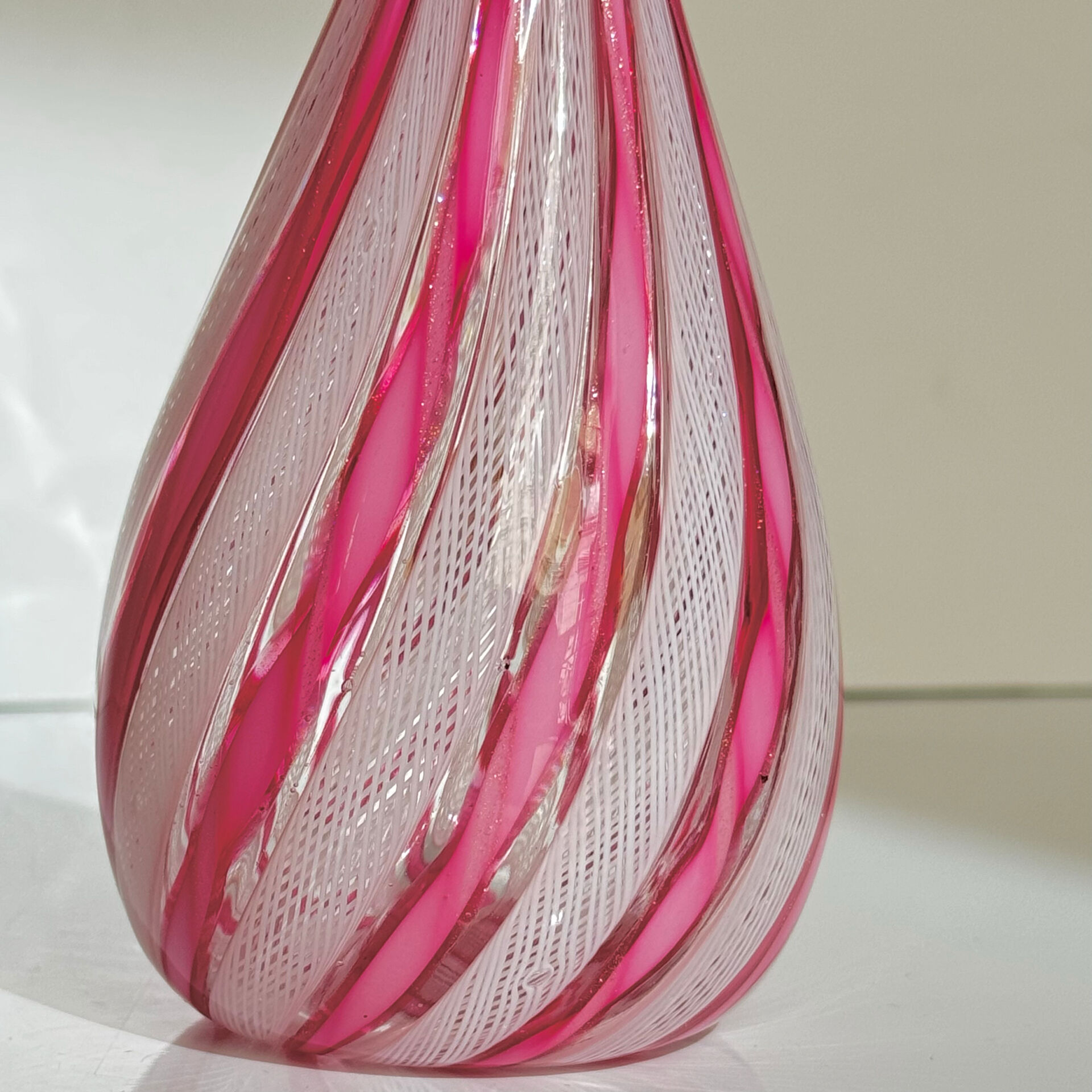 Murano Glass Ewer Vase 1 – Latticino Technique
