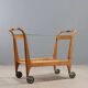 Vintage kitchen sideboard in beech, brass, and glass, Italian design, 1950s.