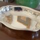 Silver metal bread basket Louis XV style