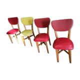 Set 4 chairs vintage bistro year 50/60