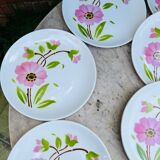 10 assiettes à dessert Moulin des Loups Orchies décor Corinne