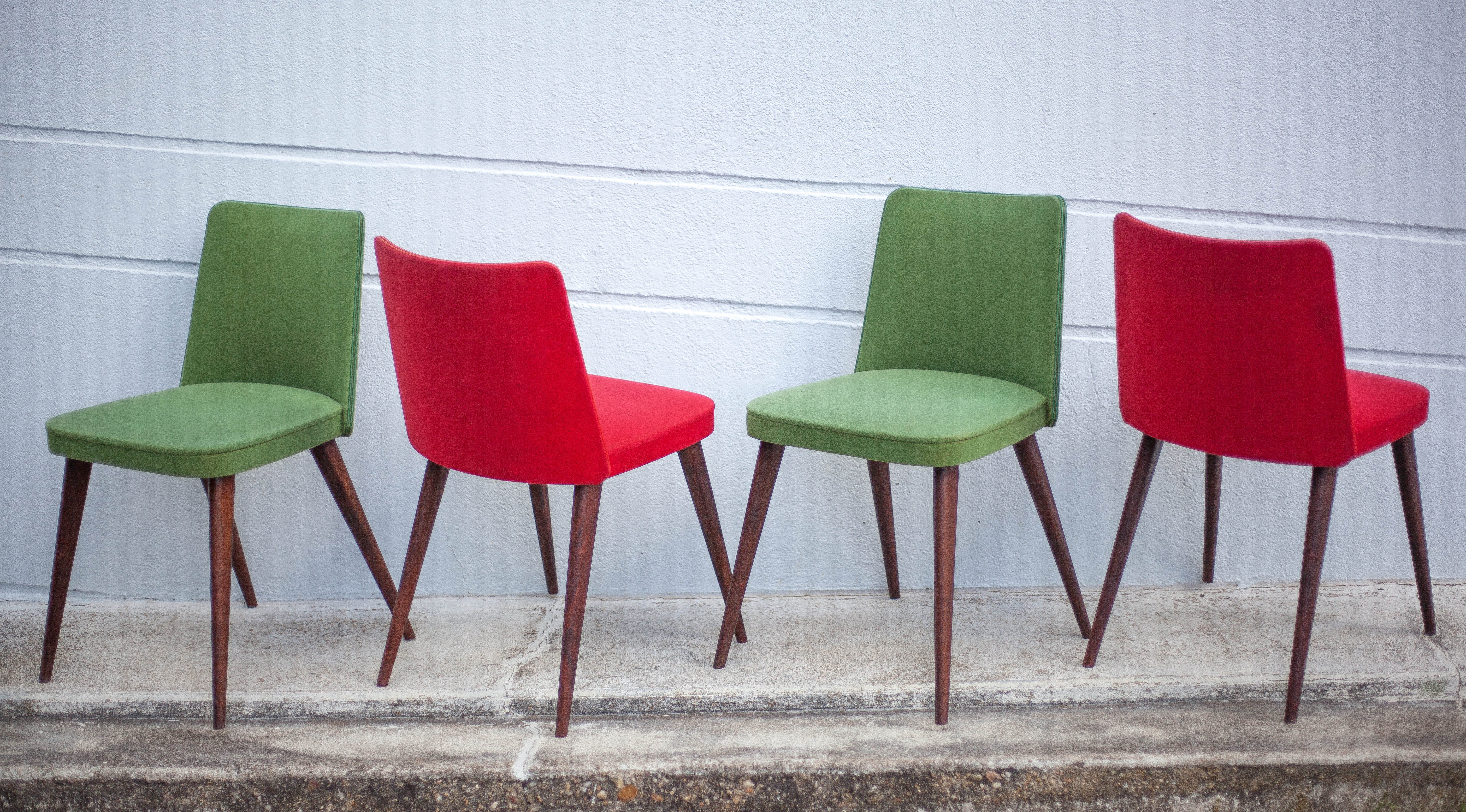 Vintage compass leg chairs, 50