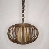 Rattan pendant lamp 1970s