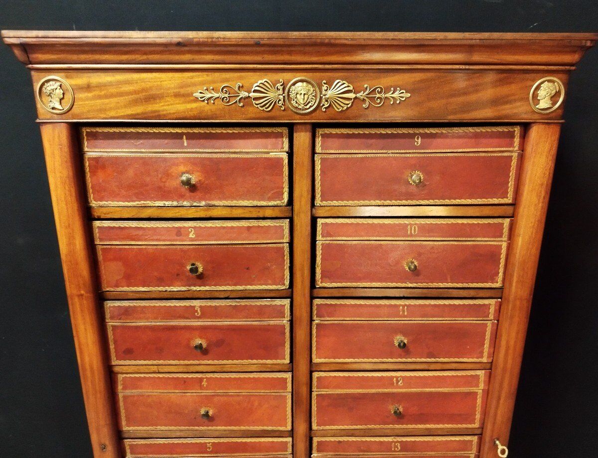 Empire notary cardboard mahogany