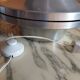 Large foot of vintage lamp brushed aluminum (double lighting)