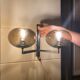 Smoked glass sconce from Sciolari