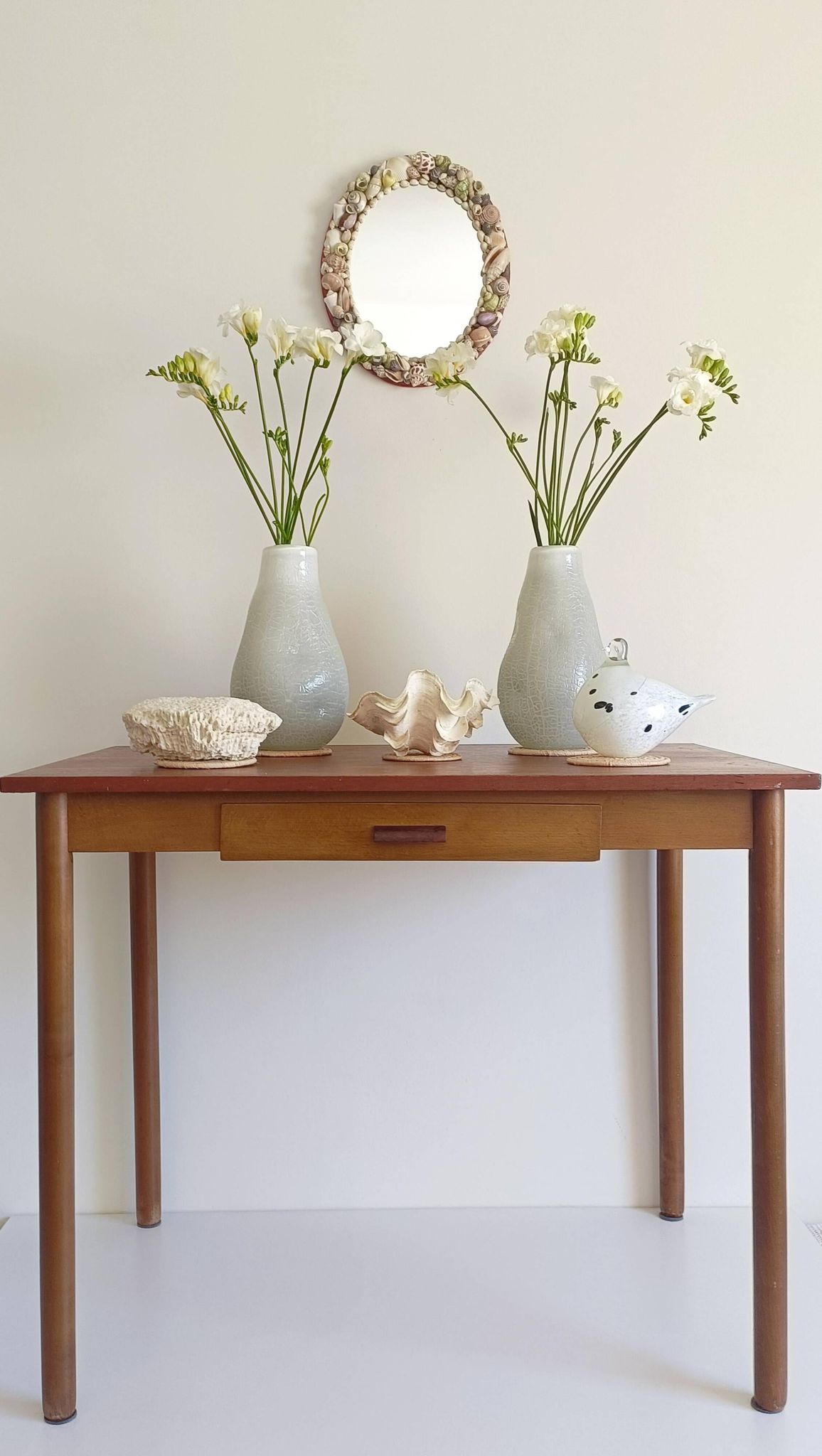 Sculptural White Coral Fossil, Organic Modern Decor from South Asia