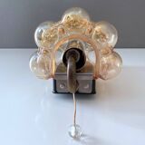 Bubble glass wall lamp by Helena Tynell for Glashütte Limburg, 1960's modernist