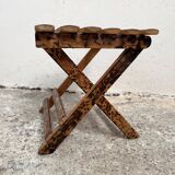 Small folding stool in exotic wood