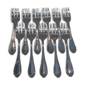 11 Ercuis Pompadour LXV silver-plated cake forks