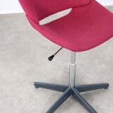 Pink Shell Swivel Chair by Niko Kralj for Stol Kamnik, 1970s