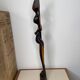 Statuette femme portant une jarre en bois 47cm