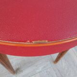 Vintage leather faux stool