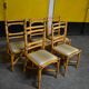 5 chaises bambou rotin années 60/70