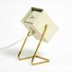Great Mid Century metal bedside lamp with brass base by Kaiser Leuchten