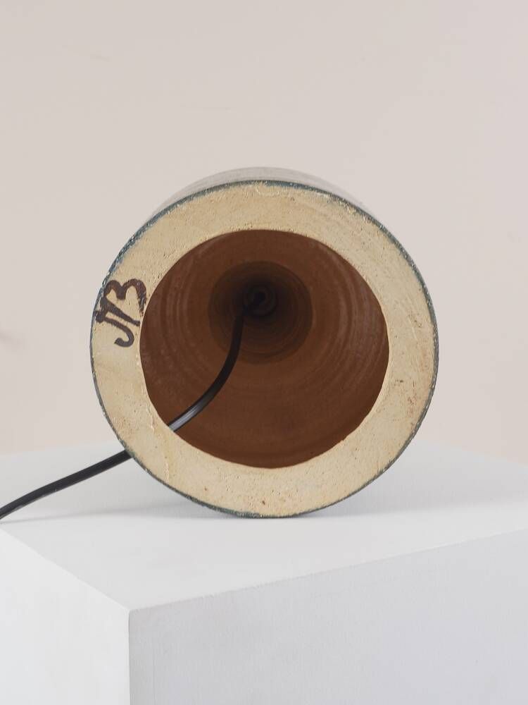 SCANDINAVIAN WORK, Vintage signed ceramic lamp, Sweden, circa 1960