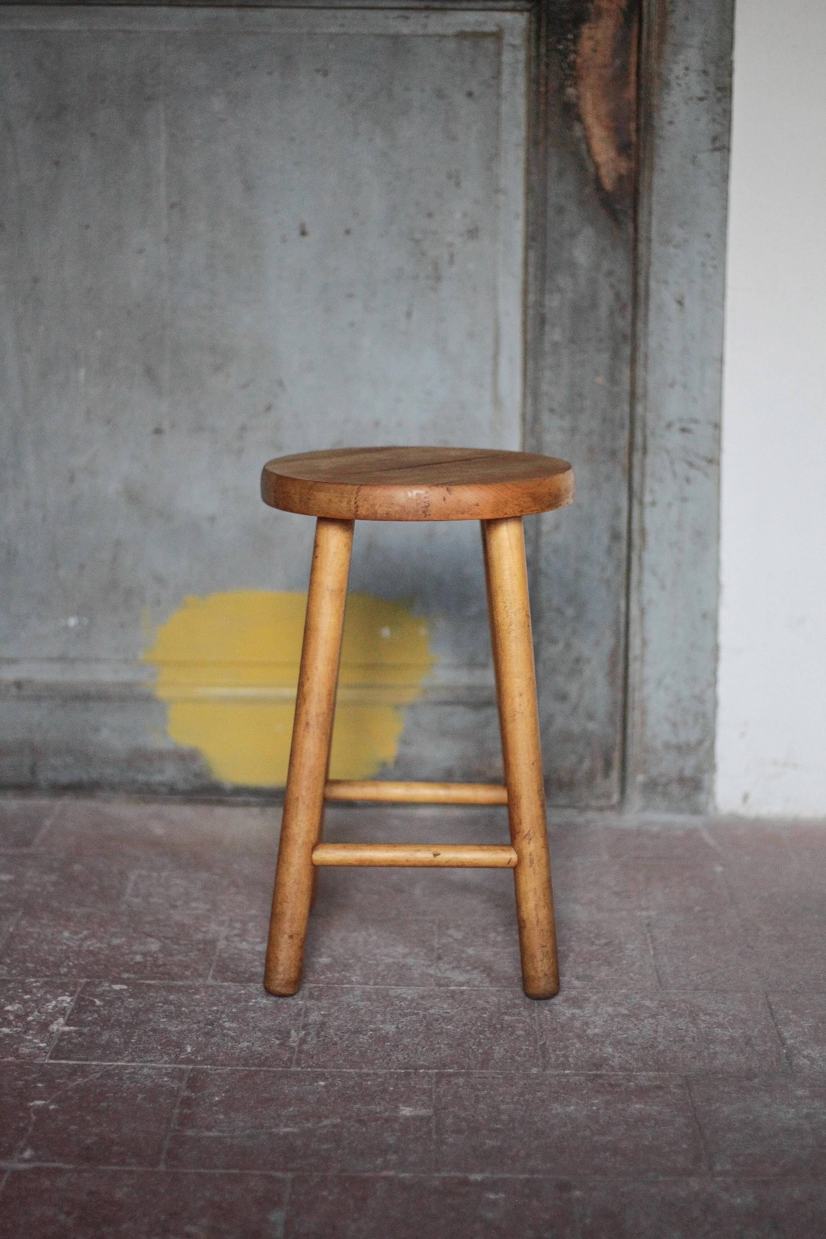 Vintage stool, wooden stool, occasional stool, plant stand, interior decor