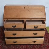 Bureau de pente, scriban en pin XIXème