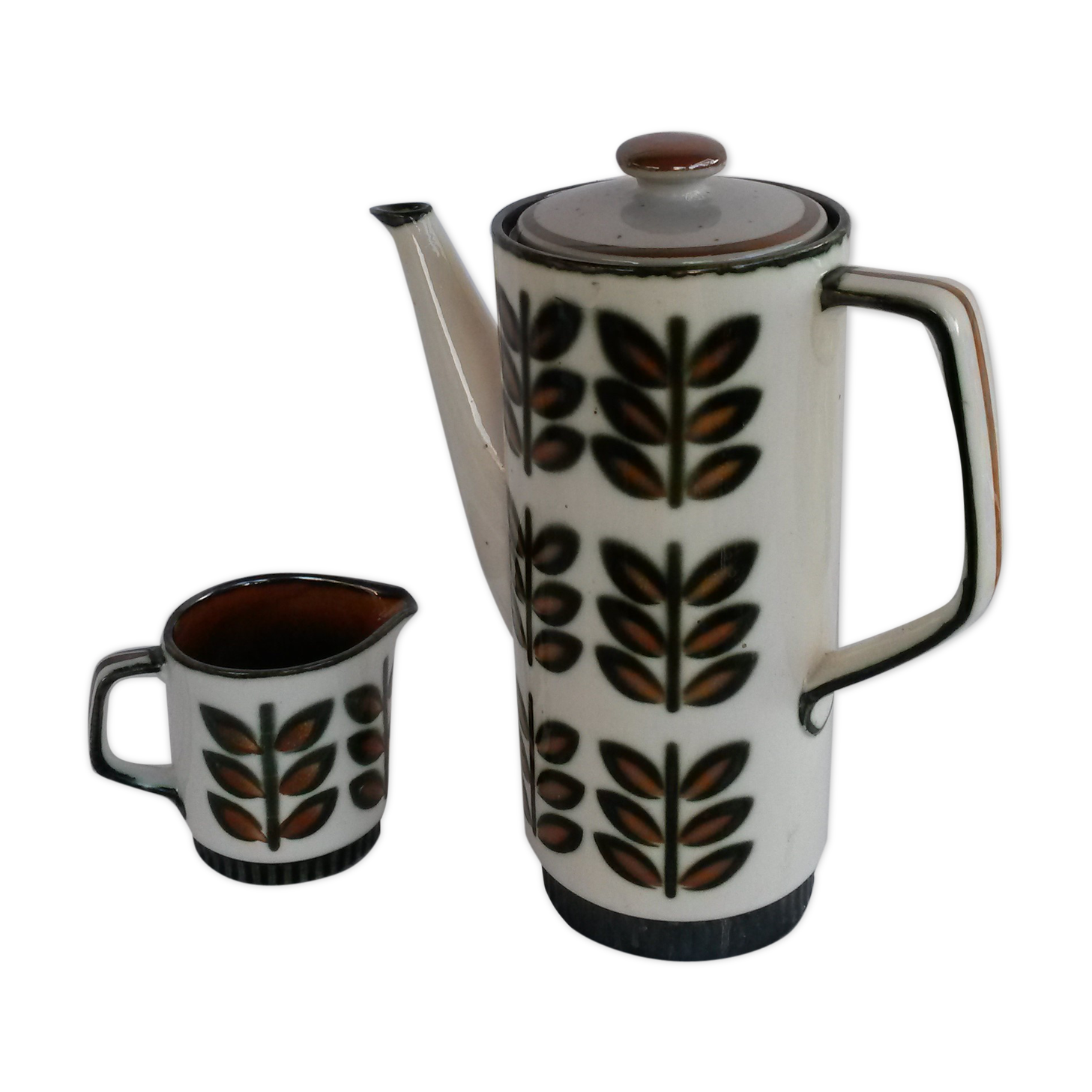 coffee maker / theière and its milk pot brand Boch rambouillet model