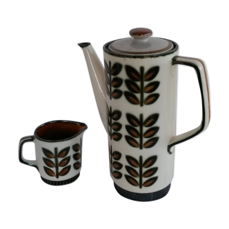 coffee maker / theière and its milk pot brand Boch rambouillet model