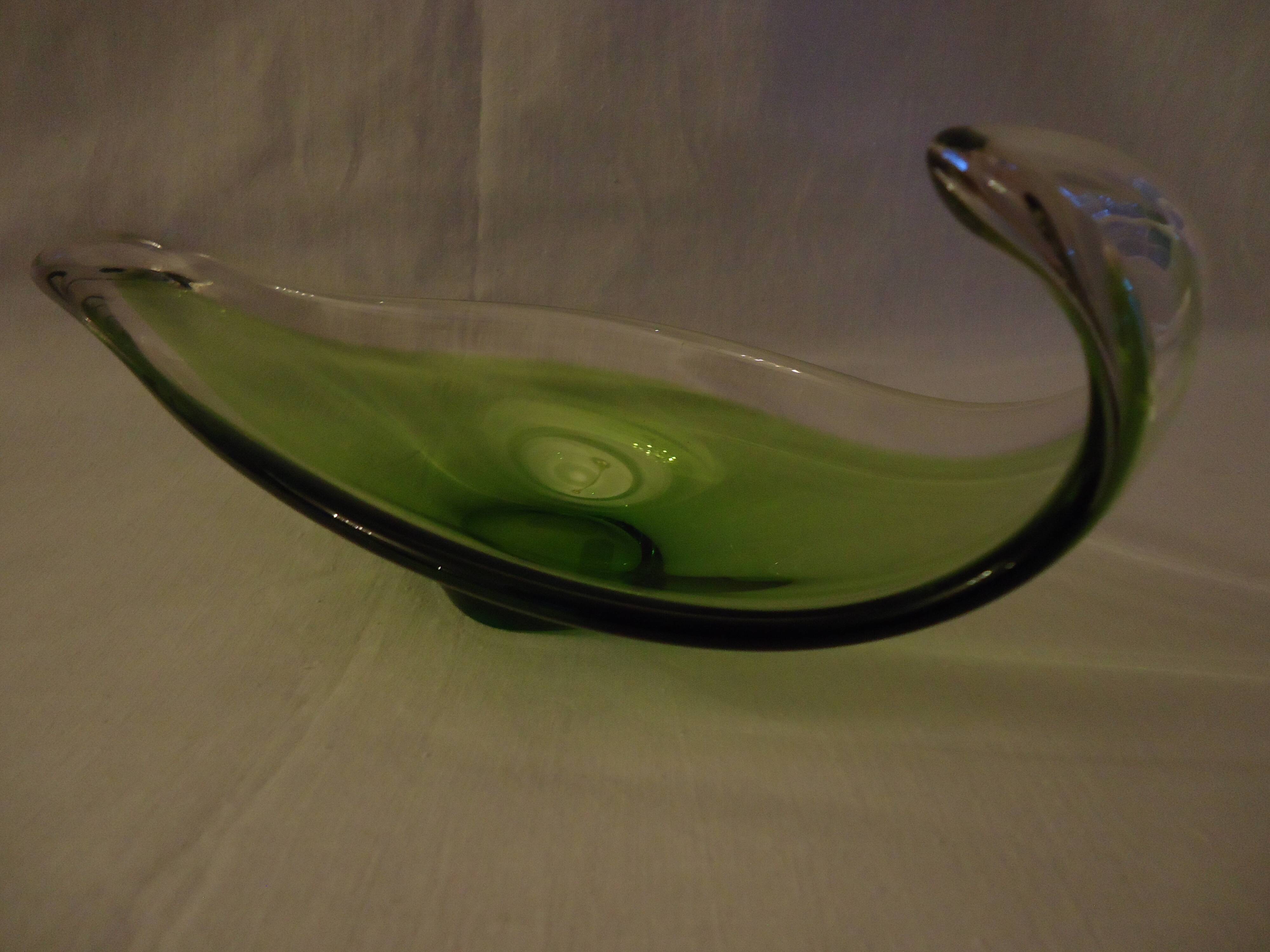Green gradient Cristal de Bayel pocket bowl