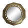 Miroir marocain vintage en laiton martelé à décor ajouré, 22 cm