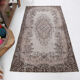Brown floral turkish area rug, 208x115cm