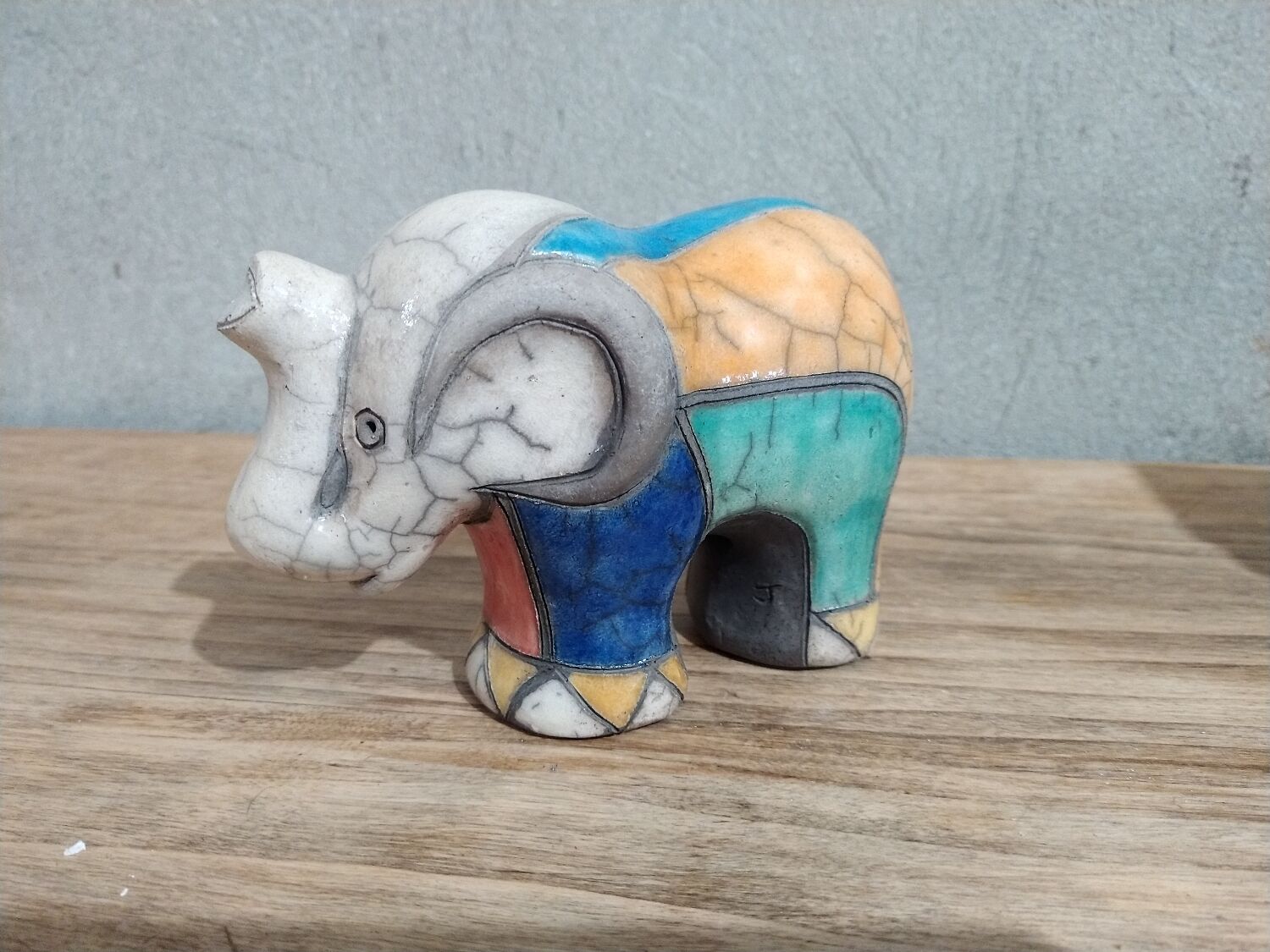 Vintage handcrafted elephant statuette