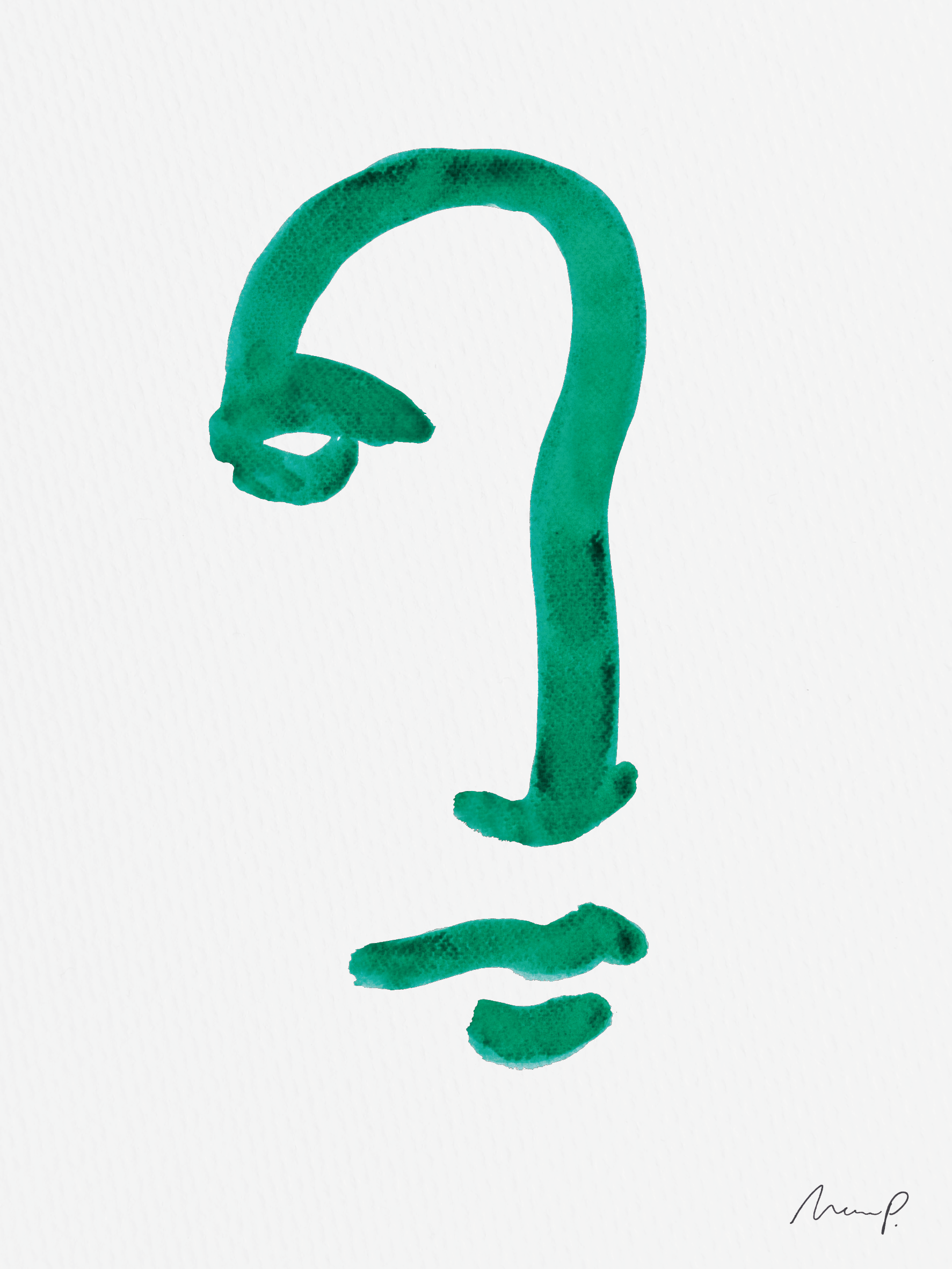 Illustration "Green Portrait 2"