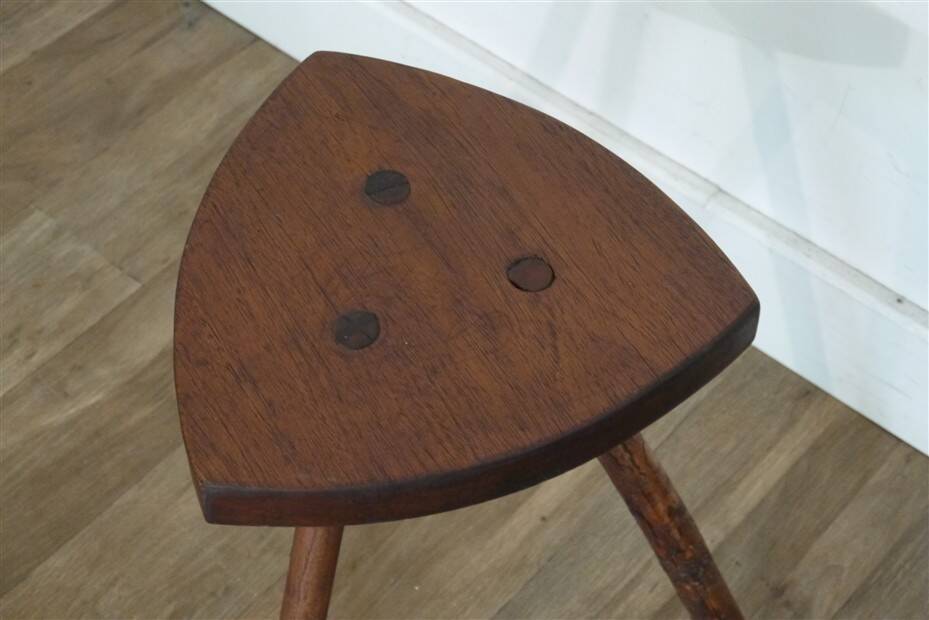 Pair of organic mahogany stools