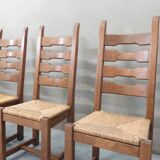 Set of 6 Vintage Razor Blad Chairs