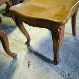 Series of 6 solid teak chairs circa 1980