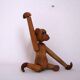 Teak monkey figurine Denmark 1970. no 2