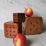 Carved wood dice