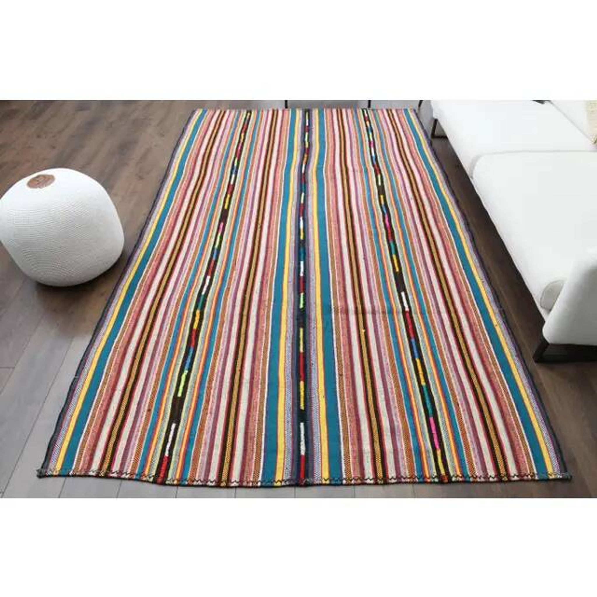 Vintage Turkish Oushak Handmade Wool & Cotton Rug 180x298