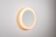 Mid-Century cloudy glass mirror with lighting