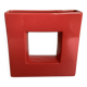 Large cubic coral vase
