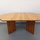 Vintage octagonal dining table from the 1980s in pine with an extension.