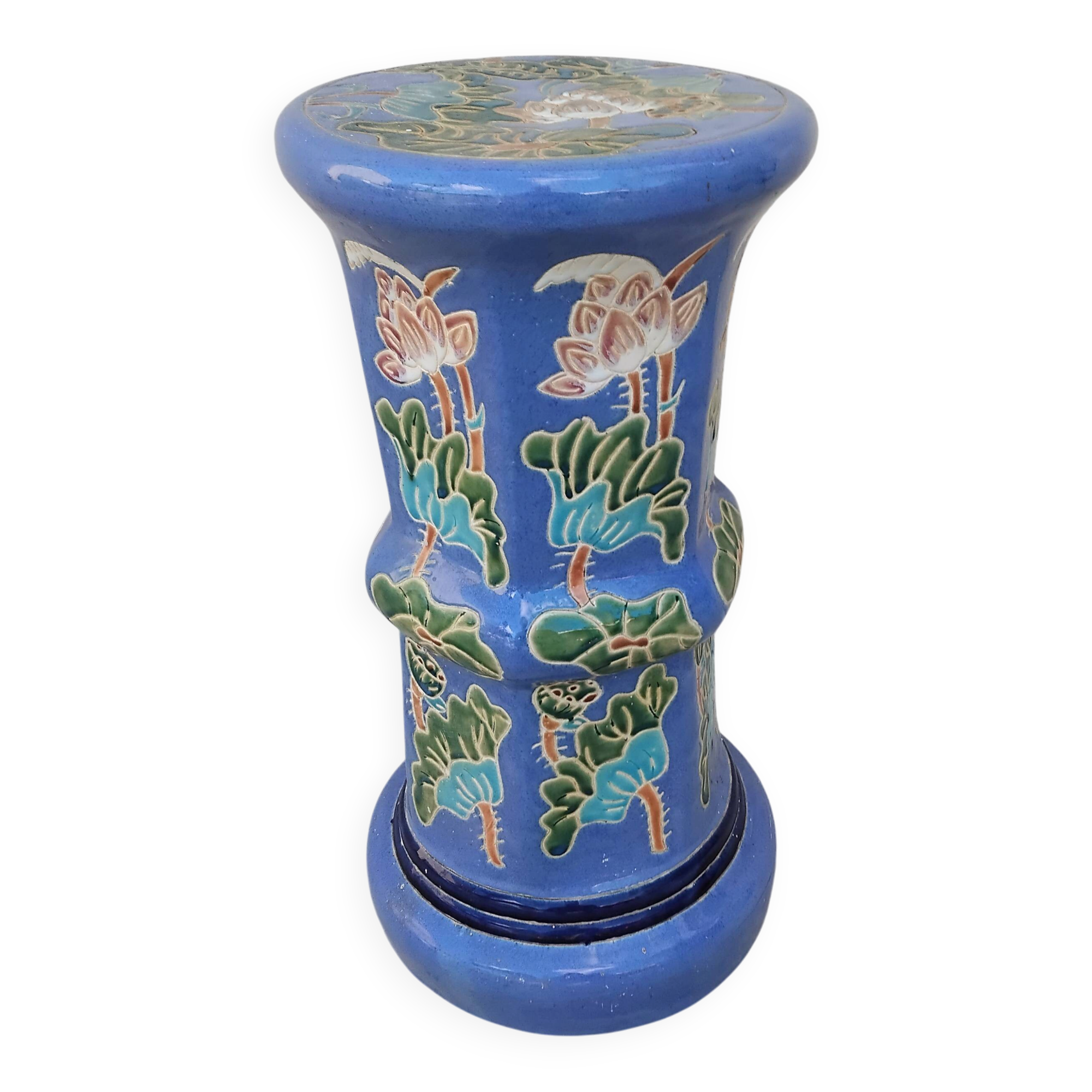 Colonne, porte-plante en céramique, années 80