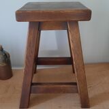 Solid oak wood stool