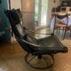 Swivel armchair by Ake Fribytter made in Sweden 70s