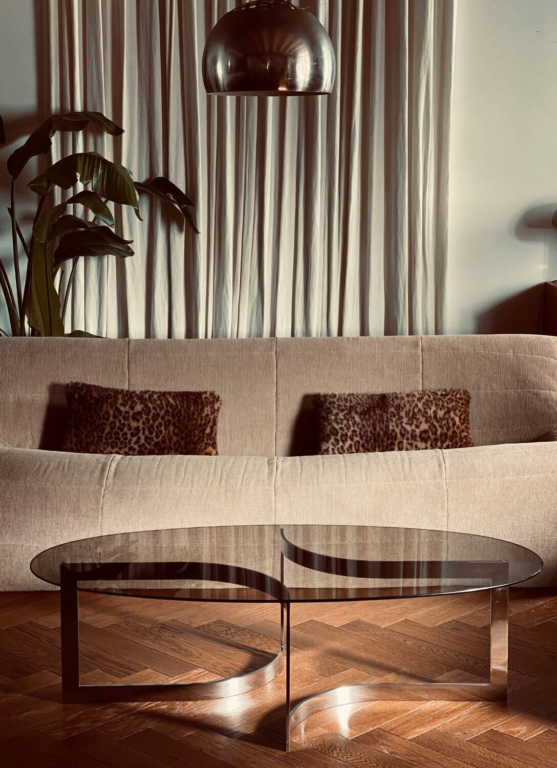 Adria vintage 3-seater sofa and armchair by Ligne Roset.