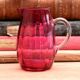 Pot à lait en verre Cranberry de style victorien anglais