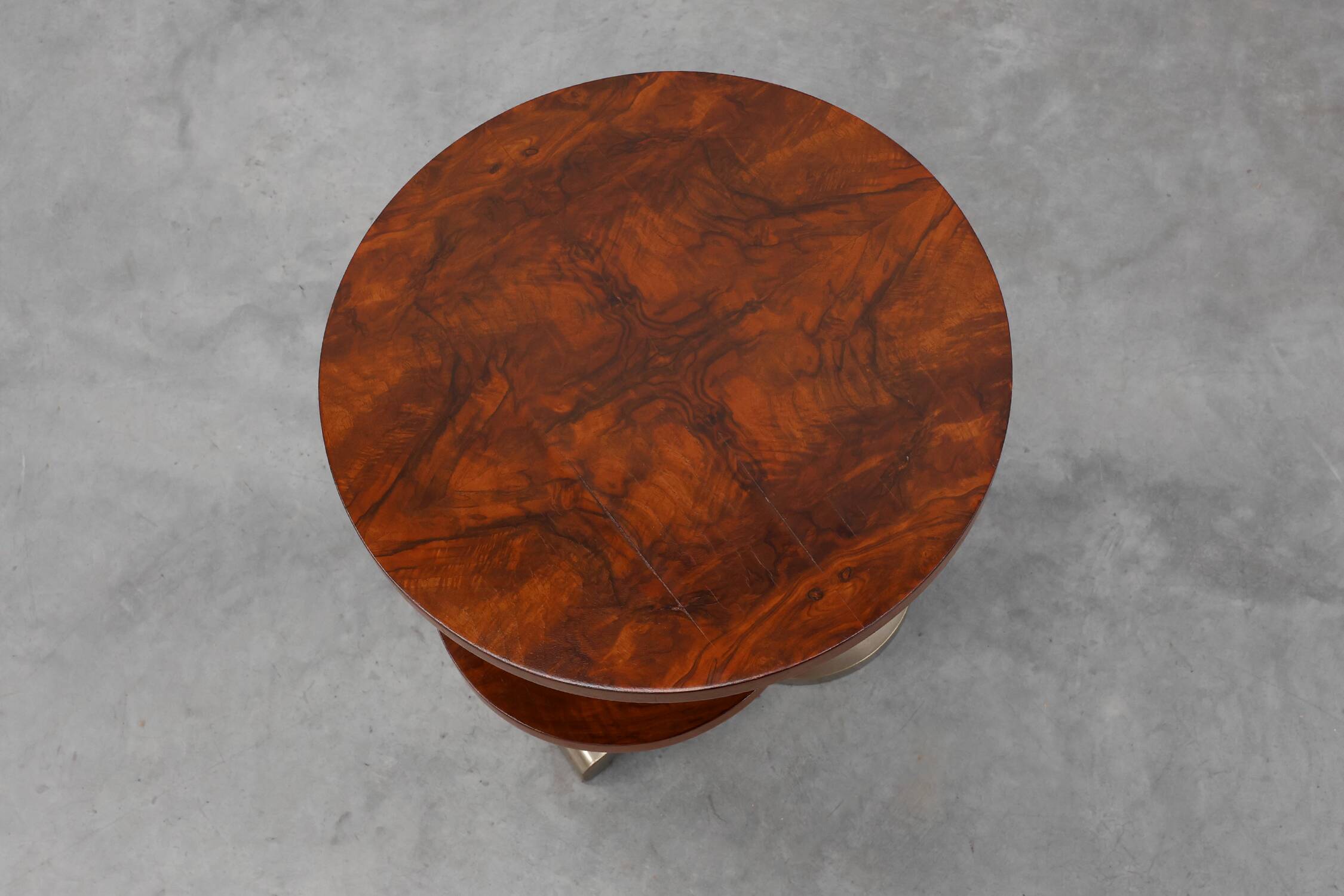 Table d'appoint moderniste Art déco à deux niveaux, France vers 1925