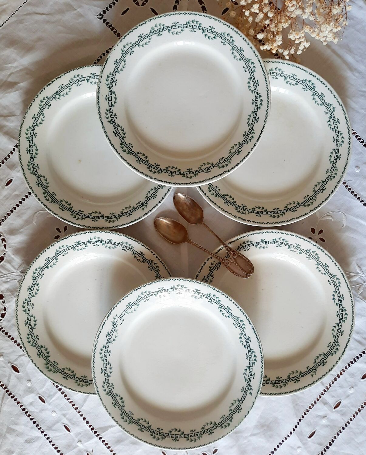 Old dessert plates Gien