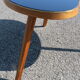 Bean coffee table with black glass top