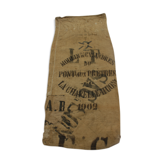 Canvas bag of former jute mill of the bridge to the 1902 priests