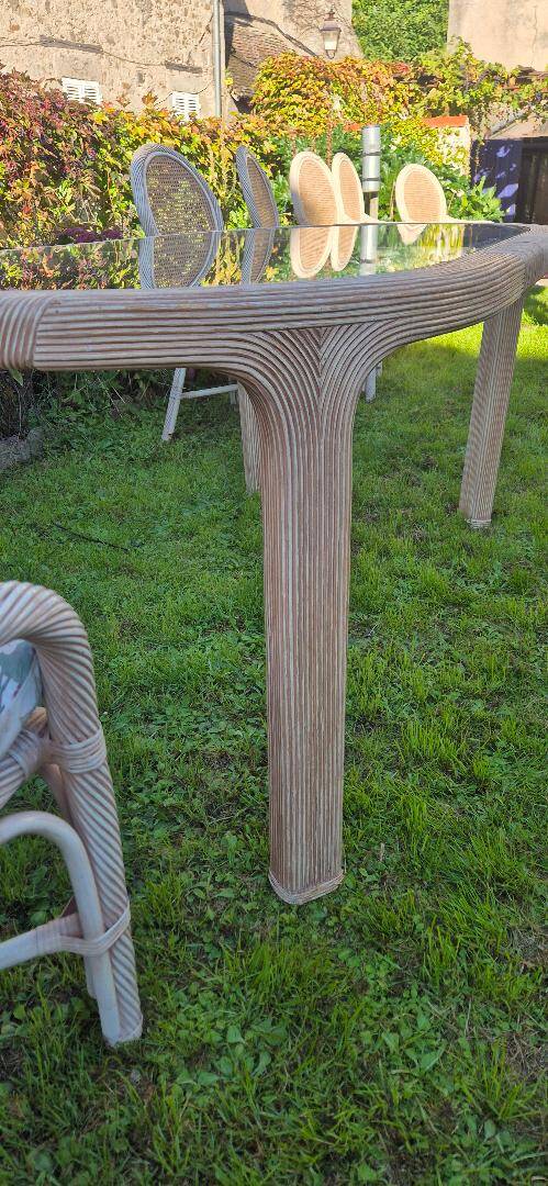 Rattan garden furniture, 1960s Vivai del sud