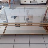 Table laiton et bois